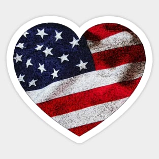 I <3 America USA flag heart design Sticker